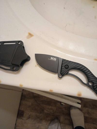 GOS tactical survivors EDC full tang fixed blade with sheath - Thumbnail 6