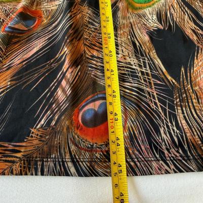 Poetry Boho Strapless Peacock Feather Maxi Dress with Padded - Thumbnail 3