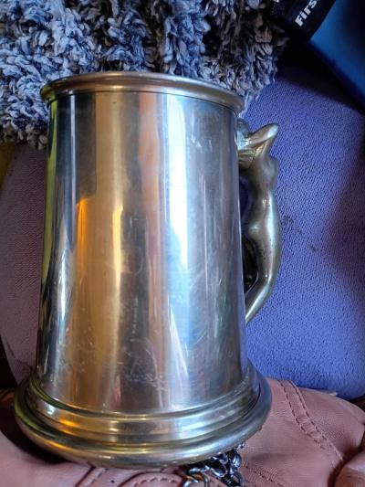vintage pewter tankard - Thumbnail 2