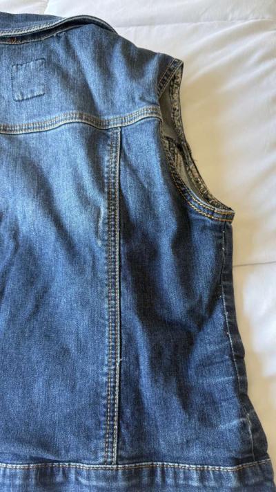 Papaya Womens Sleeveless Denim Vest  Classic Blue Jean Jacke - Thumbnail 5