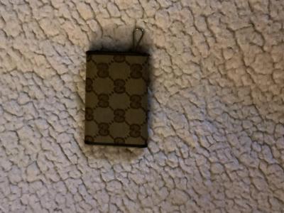 Authentic Gucci GG Supreme canvas and leather cardholder - Thumbnail 2