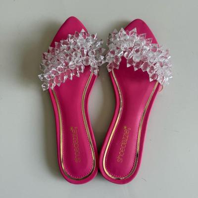 ShoeDazzle In The Spotlight Hot Pink Crystal Embellished
