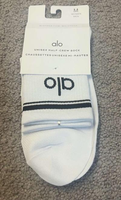 ALO Yoga Half Crew Unisex Socks Medium - Thumbnail 4