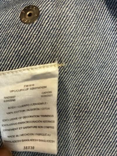 Dickies Mens Denim Bib Overalls Blue Workwear Cotton Size 38 - Thumbnail 4