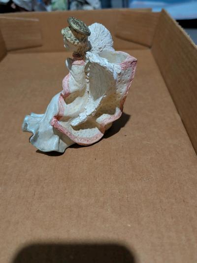 Vintage Ceramic Collectible Angel Candleholder Figurine - Thumbnail 2