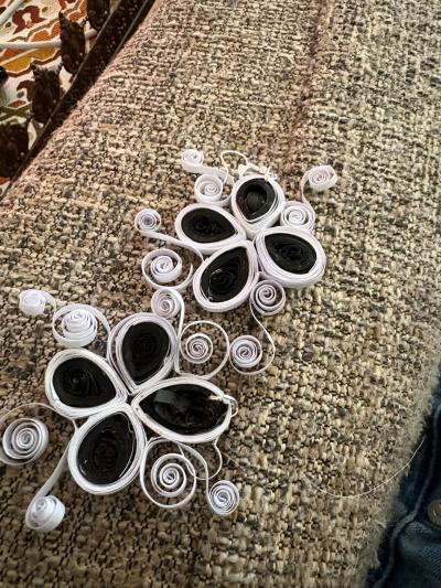 quilling earring cards and earrings keychain - Thumbnail 3