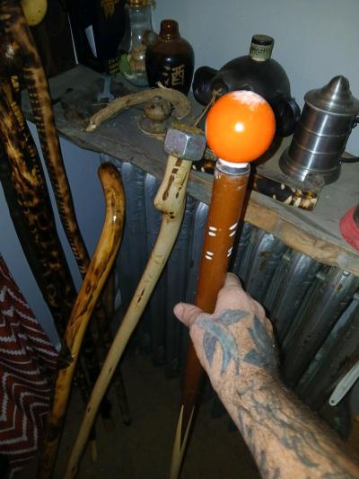billiard cue stick and ball walkingsticks - Thumbnail 6