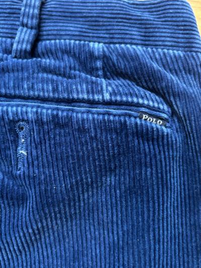 Polo Ralph Lauren Mens 42x30 Navy Blue Corduroy Pants Retro - Thumbnail 3