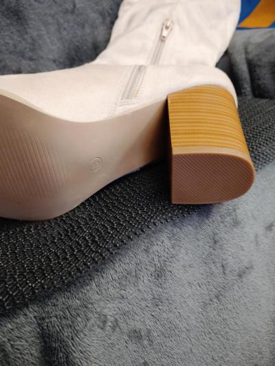 Coutgo Womens Faux Suede Knee High Stretch Winter Boots Side Zipp Size 8 - Thumbnail 4