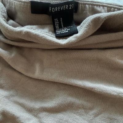 Forever 21 Taupe Strapless Ruched Bodycon Midi Dress  Size S - Thumbnail 3