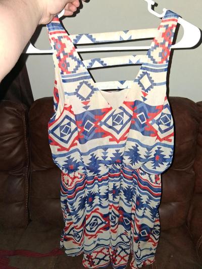 Red white and blue xhilaration dress - Thumbnail 2