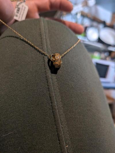 925 Sterling Silver with Two Hoop Pendant - Thumbnail 5