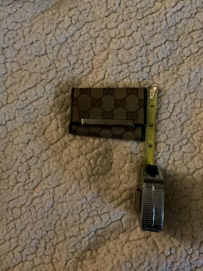 Authentic Gucci GG Supreme canvas and leather cardholder - Thumbnail 6
