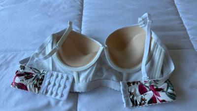 Brand New Floral Underwire Padded Bra  Ivory Cream Adjustabl - Thumbnail 6