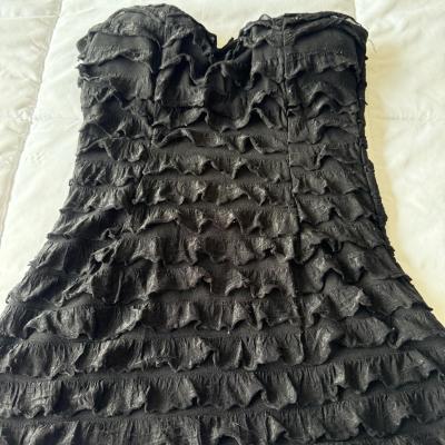 Charlotte Russe Black Strapless Ruffle Bustier Mini Top - Thumbnail 2