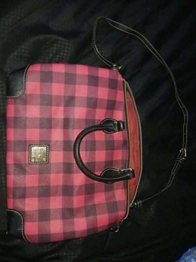Dooney  Bourke Tucker Satchel Red and Black Buffalo Plaid Pa - Fort Worth, Texas