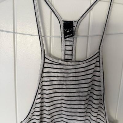 Windsor Striped Ribbed Racerback Midi Dress - Thumbnail 2