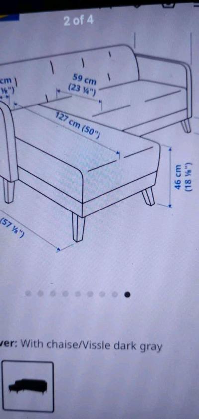 Dark Grey L sofa - Thumbnail 2