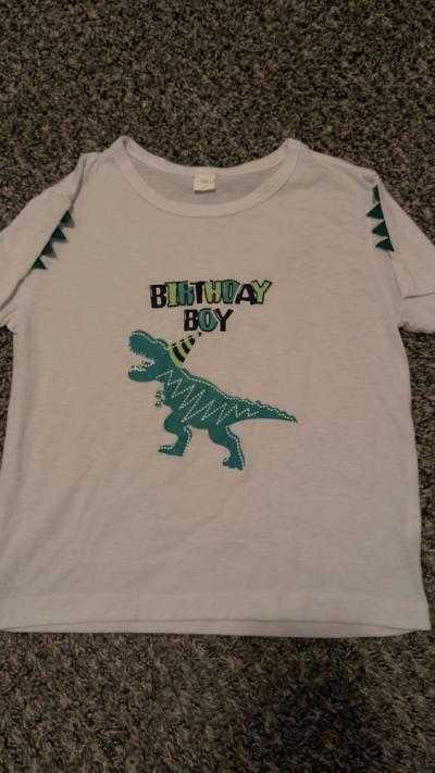 6th bday dino shirt