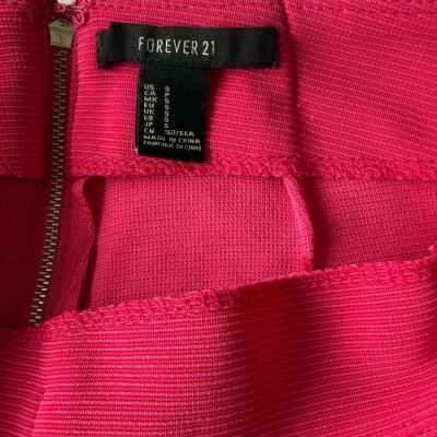 Forever 21 Hot Pink Textured Wrap Mini Skirt  High Waisted - Thumbnail 3