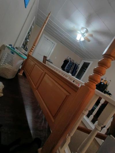 Bernhardt Cerused oak canopy bed and matching dresser - Thumbnail 2