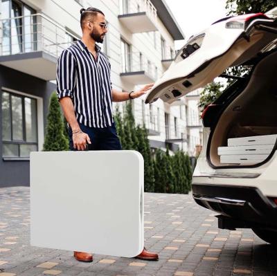 Folding Picnic Table 4Foot Adjustable Height 4FT Plastic Tab - Thumbnail 5