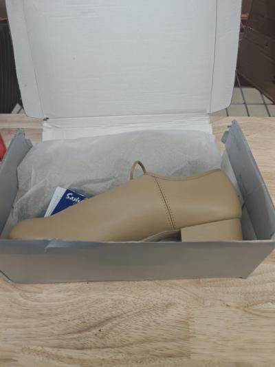 Sansha T-World Tap Shoes for Girls Boys Lace Up PU Leather Dance Shoes for Little Kid/Big Kid(Tan 15M) - Thumbnail 4