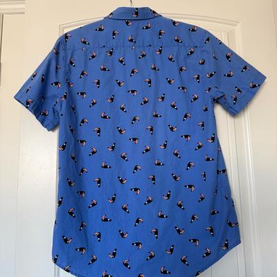 Tropical Toucan Print Short Sleeve ButtonDown Shirt  Mens L - Thumbnail 5