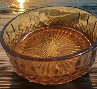 Vintage Amber Glass 70s Candy Dish No lid - Tampa, Florida