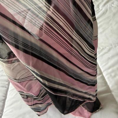 Blush  Black Sheer Striped LaceTrim Strapless Top  Size Smal - Thumbnail 3