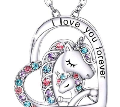 I love you forever unicorn necklace - Thumbnail 1