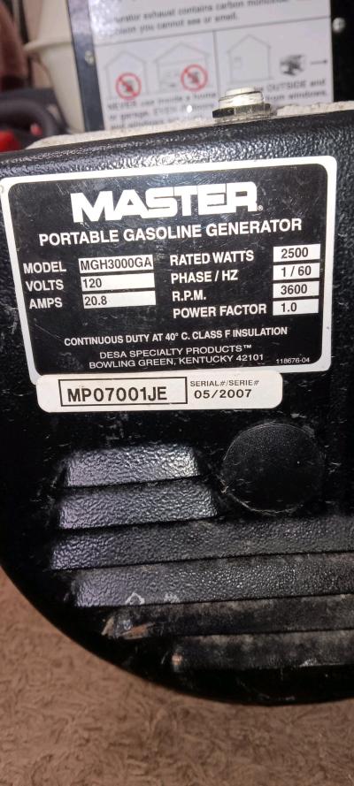Honda 2500 watt Gas Generator - Thumbnail 3