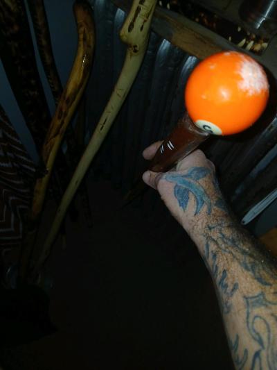 billiard cue stick and ball walkingsticks - Thumbnail 3