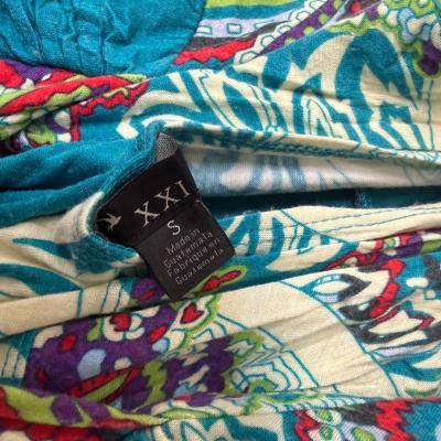 Forever 21 Boho Paisley Dress  Small  Padded Bra Top  Teal - Thumbnail 6