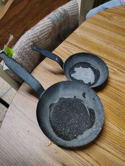 depression era ladles blue speckled metal - Thumbnail 2