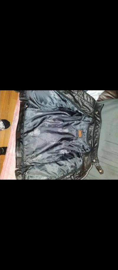 womens black leather jacket - Thumbnail 3