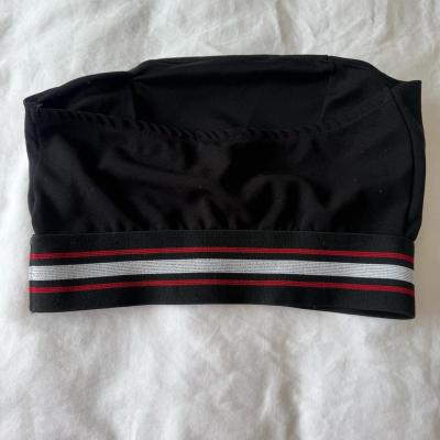 Brand New Haute Monde Black Striped Strapless Cropped Tube P - Thumbnail 2