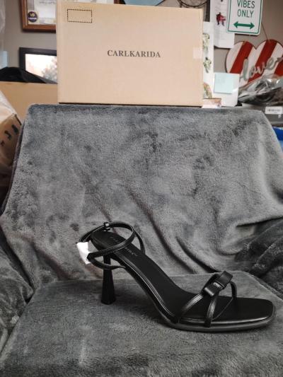 Carlkarida Square Toed Heels size 9 Black - Thumbnail 4