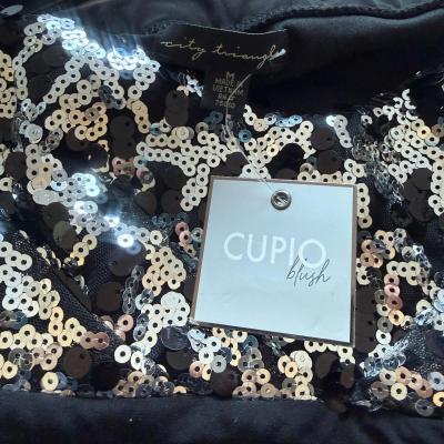 City Triangles Black  Silver Sequin Strapless Mini Dress - Thumbnail 6