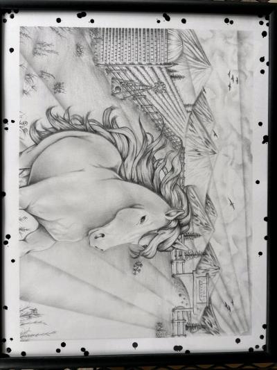 Freedom Beyond the Fence IFlagship Original 11x14 - Thumbnail 5