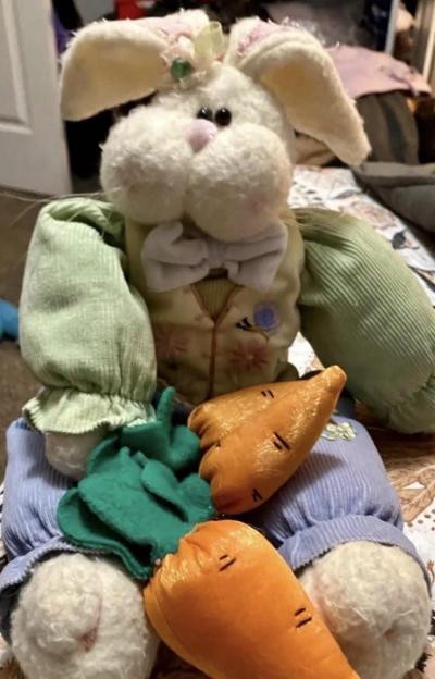 Vintage Country Rustic Bunny Rabbit Gardener Version Stuffed - Thumbnail 8