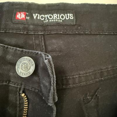 Victorious Mens Black Stretch Denim Jeans W36 L30  Cotton - Thumbnail 5