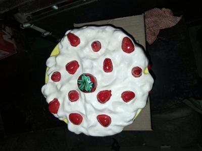 vintage ceramic cake plate and dome cover - Thumbnail 5