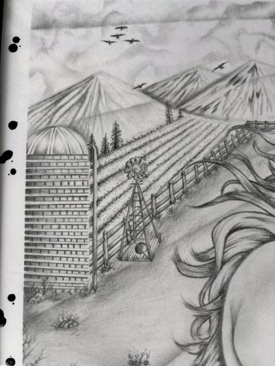 Freedom Beyond the Fence IFlagship Original 11x14 - Thumbnail 4