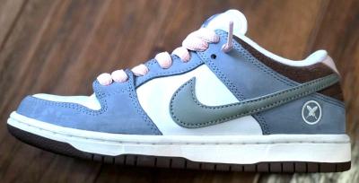 Nike SB Dunk Low Pro Qs Yuto Horigome Gray Pink White 55M7W - Thumbnail 5
