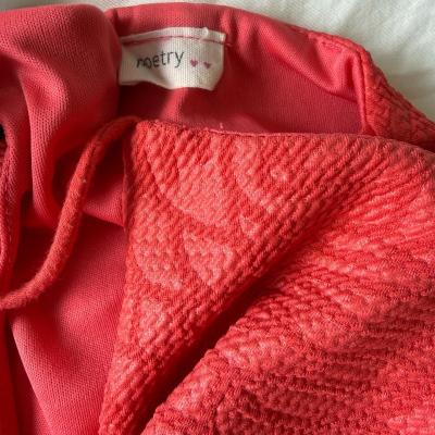 Coral Textured Floral Halter Crop Top  Y2K Coquette Summer - Thumbnail 3