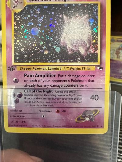 Pokemon Sabrinas Gengar 1st Edition Gym Heroes - Thumbnail 5