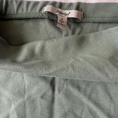 Sage Green Mini Skirt  Y2K Aesthetic  Side Slit Bodycon - Thumbnail 2