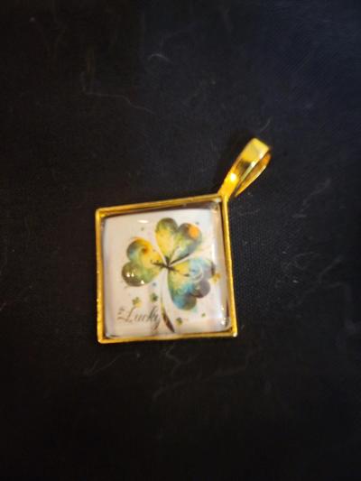 lucky clover keychain or pendant - Thumbnail 2