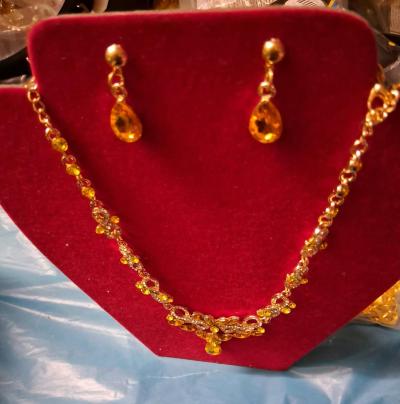 Womens Necklace Set with stones - Thumbnail 3
